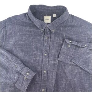 Rowm Mens Shirt 3X Blue Button Down Long Sleeve 100% Cotton Flannel Plaid